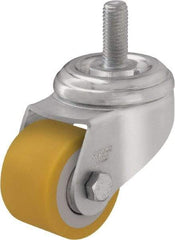 Blickle - 2" Diam x 1-19/64" Wide x 2-3/4" OAH Threaded Stem Mount Swivel Caster - Polyurethane-Elastomer Blickle Extrathane, 330 Lb Capacity, Ball Bearing, 1/2" Stem - Apex Tool & Supply