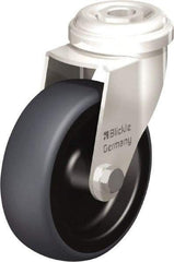 Blickle - 3" Diam x 63/64" Wide x 3-27/32" OAH Hollow Kingpin Mount Swivel Caster - Thermoplastic Rubber Elastomer (TPE), 165 Lb Capacity, Plain Bore Bearing, Hollow Kingpin Stem - Apex Tool & Supply