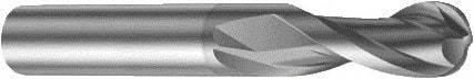 Sandvik Coromant - 3/8" Diam, 19.05mm LOC, Solid Carbide Ball End Mill - Single End, 2-1/2" OAL, 3/8" Shank Diam, Ball Flute - Apex Tool & Supply
