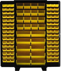 Jamco - 122 Bin Storage Cabinet - Steel, 36" Wide x 24" Deep x 78" High, Black - Apex Tool & Supply