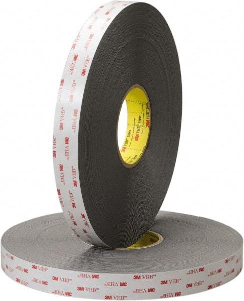 3M - 3/4" x 15 Yd Acrylic Adhesive Double Sided Tape - 45 mil Thick, Polyethylene Foam Liner, Series 5952WF - Apex Tool & Supply