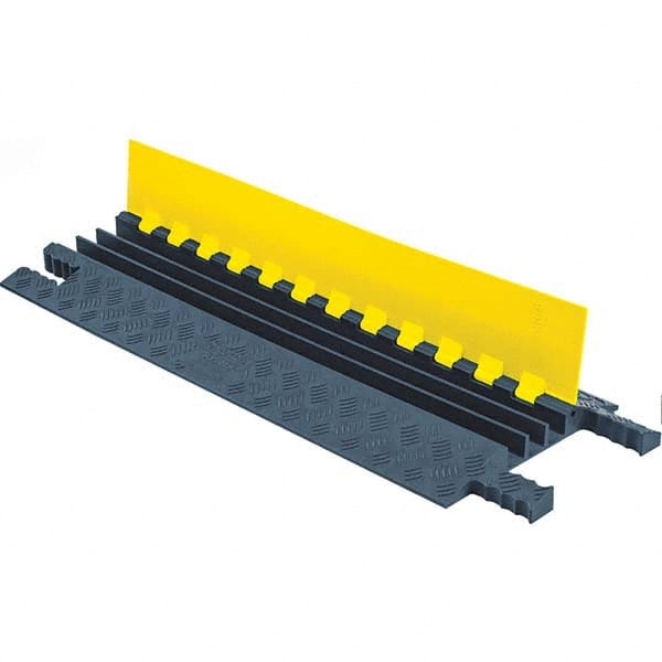 Checkers - On Floor Cable Covers Cover Material: Polyurethane Number of Channels: 3 - Apex Tool & Supply