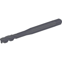 Kennametal - 1-8 UNC 4 Flute 2B Modified Bottoming Spiral Flute Tap - Vanadium High Speed Steel, Oxide Finish, 160mm OAL, Right Hand Flute, Right Hand Thread, Series T830 - Apex Tool & Supply