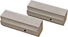 CarveSmart - 1-1/2" Wide x 2" High x 1-1/2" Thick, Flat/No Step Vise Jaw - Soft, Aluminum, Fixed Jaw, Compatible with 6" Vises - Apex Tool & Supply