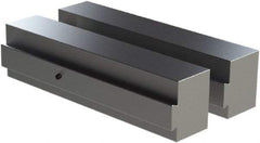 CarveSmart - 1-1/2" Wide x 2" High x 1-1/2" Thick, Flat/No Step Vise Jaw - Soft, Aluminum, Fixed Jaw, Compatible with 6" Vises - Apex Tool & Supply