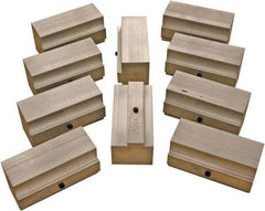 CarveSmart - 1-1/2" Wide x 2" High x 1-1/2" Thick, Flat/No Step Vise Jaw - Soft, Aluminum, Fixed Jaw, Compatible with 6" Vises - Apex Tool & Supply