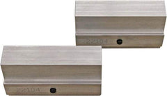 CarveSmart - 1" Wide x 2-1/4" High x 1" Thick, Flat/No Step Vise Jaw - Soft, Aluminum, Fixed Jaw, Compatible with 6" Vises - Apex Tool & Supply