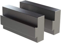 CarveSmart - 1" Wide x 2-1/4" High x 1" Thick, Flat/No Step Vise Jaw - Soft, Aluminum, Fixed Jaw, Compatible with 6" Vises - Apex Tool & Supply