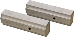 CarveSmart - 1" Wide x 1.71" High x 1" Thick, Flat/No Step Vise Jaw - Soft, Aluminum, Fixed Jaw, Compatible with 6" Vises - Apex Tool & Supply