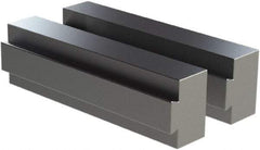 CarveSmart - 1" Wide x 1.71" High x 1" Thick, Flat/No Step Vise Jaw - Soft, Aluminum, Fixed Jaw, Compatible with 6" Vises - Apex Tool & Supply