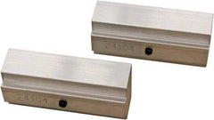 CarveSmart - 1" Wide x 1.71" High x 1" Thick, Flat/No Step Vise Jaw - Soft, Aluminum, Fixed Jaw, Compatible with 6" Vises - Apex Tool & Supply