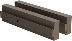 CarveSmart - 3/4" Wide x 2" High x 3/4" Thick, Flat/No Step Vise Jaw - Soft, Steel, Fixed Jaw, Compatible with 6" Vises - Apex Tool & Supply