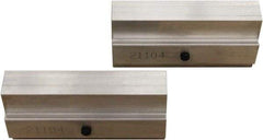 CarveSmart - 3/4" Wide x 2" High x 3/4" Thick, Flat/No Step Vise Jaw - Soft, Aluminum, Fixed Jaw, Compatible with 6" Vises - Apex Tool & Supply