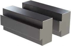 CarveSmart - 1" Wide x 1.71" High x 1" Thick, Flat/No Step Vise Jaw - Soft, Aluminum, Fixed Jaw, Compatible with 6" Vises - Apex Tool & Supply