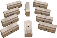 CarveSmart - 1" Wide x 1.71" High x 1" Thick, Flat/No Step Vise Jaw - Soft, Aluminum, Fixed Jaw, Compatible with 4" Vises - Apex Tool & Supply