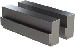 CarveSmart - 1" Wide x 2-1/4" High x 1" Thick, Flat/No Step Vise Jaw - Soft, Aluminum, Fixed Jaw, Compatible with 6" Vises - Apex Tool & Supply