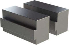 CarveSmart - 1-1/2" Wide x 2" High x 1-1/2" Thick, Flat/No Step Vise Jaw - Soft, Aluminum, Fixed Jaw, Compatible with 6" Vises - Apex Tool & Supply