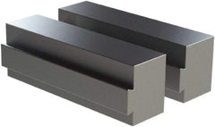 CarveSmart - 1-1/2" Wide x 2" High x 1-1/2" Thick, Flat/No Step Vise Jaw - Soft, Aluminum, Fixed Jaw, Compatible with 6" Vises - Apex Tool & Supply