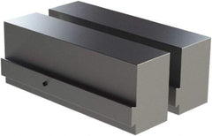 CarveSmart - 2" Wide x 3" High x 2" Thick, Flat/No Step Vise Jaw - Soft, Aluminum, Fixed Jaw, Compatible with 6" Vises - Apex Tool & Supply