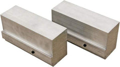 CarveSmart - 2" Wide x 3" High x 2" Thick, Flat/No Step Vise Jaw - Soft, Aluminum, Fixed Jaw, Compatible with 6" Vises - Apex Tool & Supply