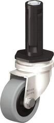 Blickle - 2" Diam x 45/64" Wide x 2-13/16" OAH Stem Mount Swivel Caster - Solid Rubber, 88 Lb Capacity, Plain Bore Bearing, Round Stem - Apex Tool & Supply