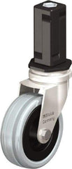 Blickle - 3" Diam x 63/64" Wide x 3-31/32" OAH Stem Mount Swivel Caster - Solid Rubber, 132 Lb Capacity, Plain Bore Bearing, Square Stem - Apex Tool & Supply