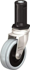 Blickle - 3" Diam x 63/64" Wide x 3-31/32" OAH Stem Mount Swivel Caster - Solid Rubber, 132 Lb Capacity, Plain Bore Bearing, Round Stem - Apex Tool & Supply