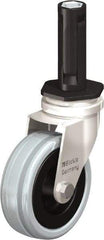 Blickle - 3" Diam x 63/64" Wide x 3-31/32" OAH Stem Mount Swivel Caster - Solid Rubber, 132 Lb Capacity, Plain Bore Bearing, Round Stem - Apex Tool & Supply
