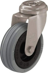 Blickle - 3" Diam x 63/64" Wide x 3-27/32" OAH Stem Mount Swivel Caster - Solid Rubber, 132 Lb Capacity, Plain Bore Bearing, Square Stem - Apex Tool & Supply