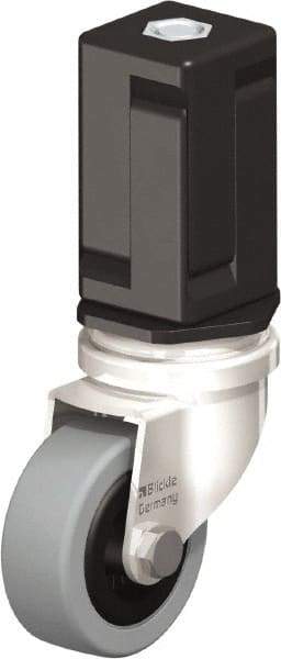 Blickle - 2" Diam x 45/64" Wide x 2-13/16" OAH Stem Mount Swivel Caster - Solid Rubber, 88 Lb Capacity, Plain Bore Bearing, Square Stem - Apex Tool & Supply