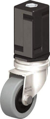 Blickle - 2" Diam x 45/64" Wide x 2-13/16" OAH Stem Mount Swivel Caster - Solid Rubber, 88 Lb Capacity, Plain Bore Bearing, Square Stem - Apex Tool & Supply