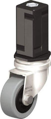 Blickle - 2" Diam x 45/64" Wide x 2-13/16" OAH Stem Mount Swivel Caster - Solid Rubber, 88 Lb Capacity, Plain Bore Bearing, Square Stem - Apex Tool & Supply