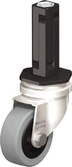 Blickle - 2" Diam x 45/64" Wide x 2-13/16" OAH Stem Mount Swivel Caster - Solid Rubber, 88 Lb Capacity, Plain Bore Bearing, Square Stem - Apex Tool & Supply