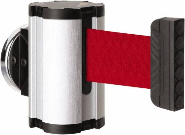 Lavi Industries - 3-1/2" High x 2-1/2" Long x 2-1/2" Wide Magnetic Wall Mount Barrier - Aluminum, Satin Chrome Finish, Satin Aluminum, Use with Magnetic Wall Mount Barriers - Apex Tool & Supply