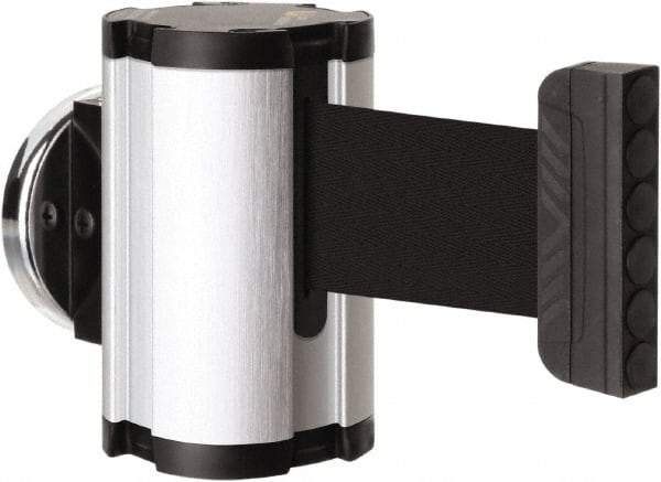 Lavi Industries - 3-1/2" High x 2-1/2" Long x 2-1/2" Wide Magnetic Wall Mount Barrier - Aluminum, Satin Chrome Finish, Satin Aluminum, Use with Magnetic Wall Mount Barriers - Apex Tool & Supply