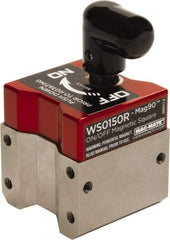 Mag-Mate - 1-1/2" Wide x 1-1/2" Deep x 1-1/8" High Rare Earth Magnetic Welding & Fabrication Square - #8-20 Hole Thread, 150 Lb Average Pull Force - Apex Tool & Supply