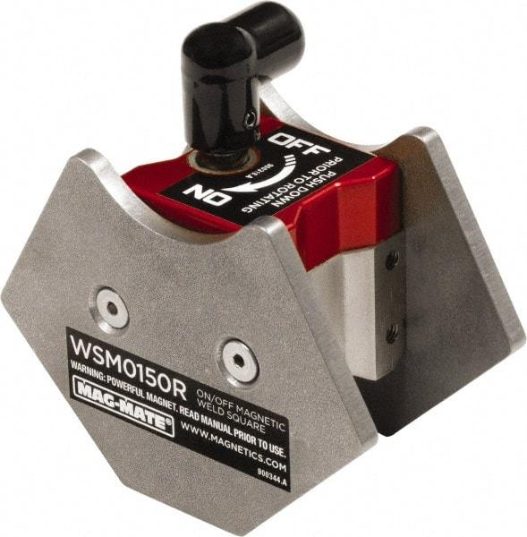 Mag-Mate - 1-15/16" Wide x 3-1/2" Deep x 3-1/2" High Rare Earth Magnetic Welding & Fabrication Square - 80 Lb Average Pull Force - Apex Tool & Supply