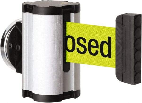 Lavi Industries - 3-1/2" High x 2-1/2" Long x 2-1/2" Wide Magnetic Wall Mount Barrier - Aluminum, Satin Chrome Finish, Satin Aluminum, Use with Magnetic Wall Mount Barriers - Apex Tool & Supply