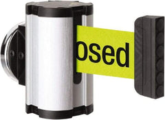 Lavi Industries - 3-1/2" High x 2-1/2" Long x 2-1/2" Wide Magnetic Wall Mount Barrier - Aluminum, Satin Chrome Finish, Satin Aluminum, Use with Magnetic Wall Mount Barriers - Apex Tool & Supply
