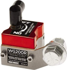 Mag-Mate - 200 Amps Grounding Capacity, 2-3/4" High, Rare Earth Magnetic Welding & Fabrication Ground Clamp - 150 Lb Average Pull Force, Square Magnet, Zinc Plated Steel Stud, Compatible with Flat & Round Surfaces - Apex Tool & Supply