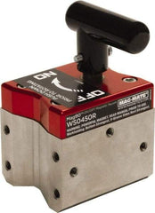 Mag-Mate - 2-1/2" Wide x 3" Deep x 2-3/4" High Rare Earth Magnetic Welding & Fabrication Square - 1/4-20 Hole Thread, 450 Lb Average Pull Force - Apex Tool & Supply