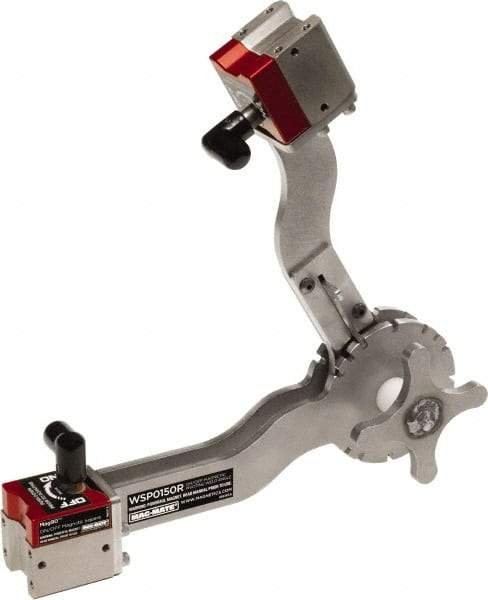 Mag-Mate - 22 to 270° Holding Angle, 150 Lb Max Pull, Magnetic Welding & Fabrication Adjustable Square - 9-5/8" High x 2-1/8" Wide x 9-5/8" Deep - Apex Tool & Supply