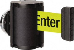 Lavi Industries - 3-1/2" High x 2-1/2" Long x 2-1/2" Wide Magnetic Wall Mount Barrier - Aluminum, Powdercoat Finish, Black, Use with Magnetic Wall Mount Barriers - Apex Tool & Supply