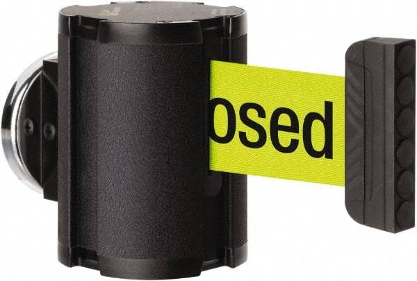 Lavi Industries - 3-1/2" High x 2-1/2" Long x 2-1/2" Wide Magnetic Wall Mount Barrier - Aluminum, Powdercoat Finish, Black, Use with Magnetic Wall Mount Barriers - Apex Tool & Supply