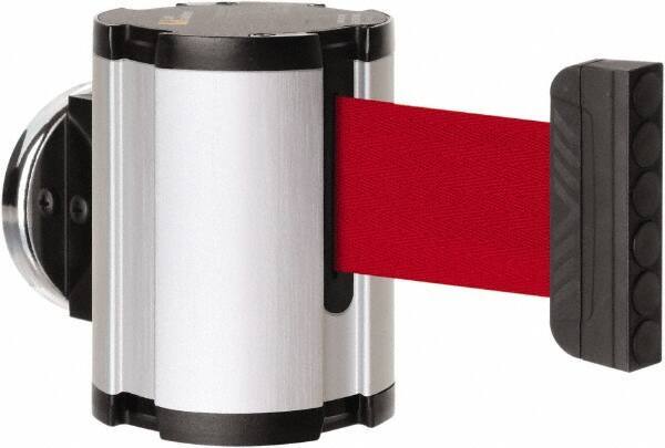 Lavi Industries - 3-1/2" High x 2-1/2" Long x 2-1/2" Wide Magnetic Wall Mount Barrier - Aluminum, Satin Chrome Finish, Satin Aluminum, Use with Magnetic Wall Mount Barriers - Apex Tool & Supply