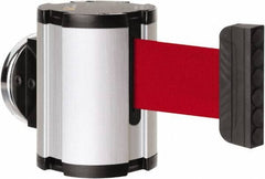 Lavi Industries - 3-1/2" High x 2-1/2" Long x 2-1/2" Wide Magnetic Wall Mount Barrier - Aluminum, Satin Chrome Finish, Satin Aluminum, Use with Magnetic Wall Mount Barriers - Apex Tool & Supply
