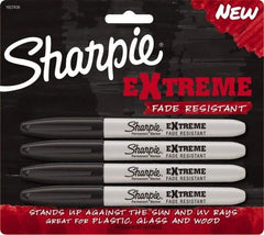 Sharpie - Black Permanent Marker - Fine Felt Tip, AP Nontoxic Ink - Apex Tool & Supply