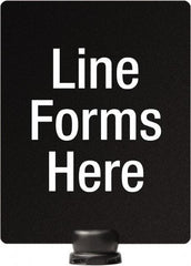 Lavi Industries - 11" High x 8-1/2" Long x 8-1/2" Wide Barrier Sign Frame - PVC, Sintra Finish, Black, Use with Tempest - Apex Tool & Supply