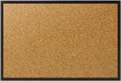 Quartet - 24" Wide x 18" High Open Cork Bulletin Board - Natural (Color) - Apex Tool & Supply