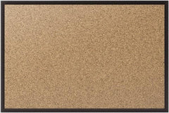 Quartet - 48" Wide x 36" High Open Cork Bulletin Board - Natural (Color) - Apex Tool & Supply